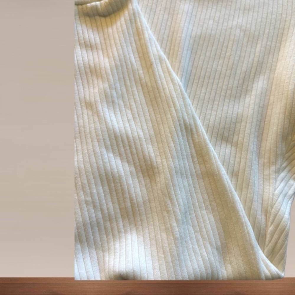 COPPER Key Ribbed Drawstring Jogger Pants with Pockets in Off White. - Picture 6 of 12
